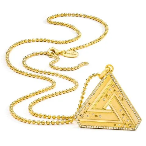 Aaron Basha Earrings Large Abracadabra Triangle Series 5