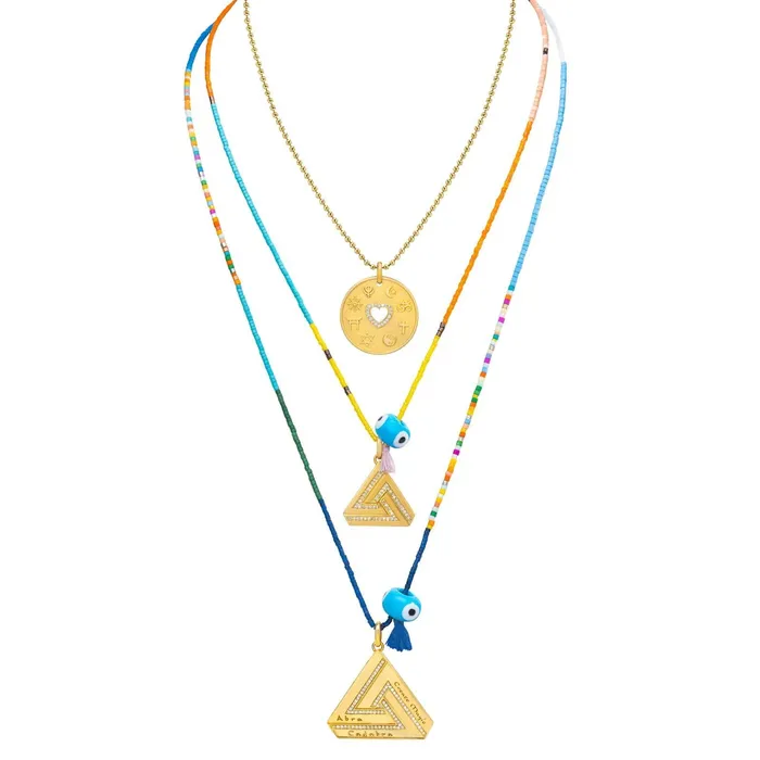 Aaron Basha Earrings Large Abracadabra Triangle Series 5