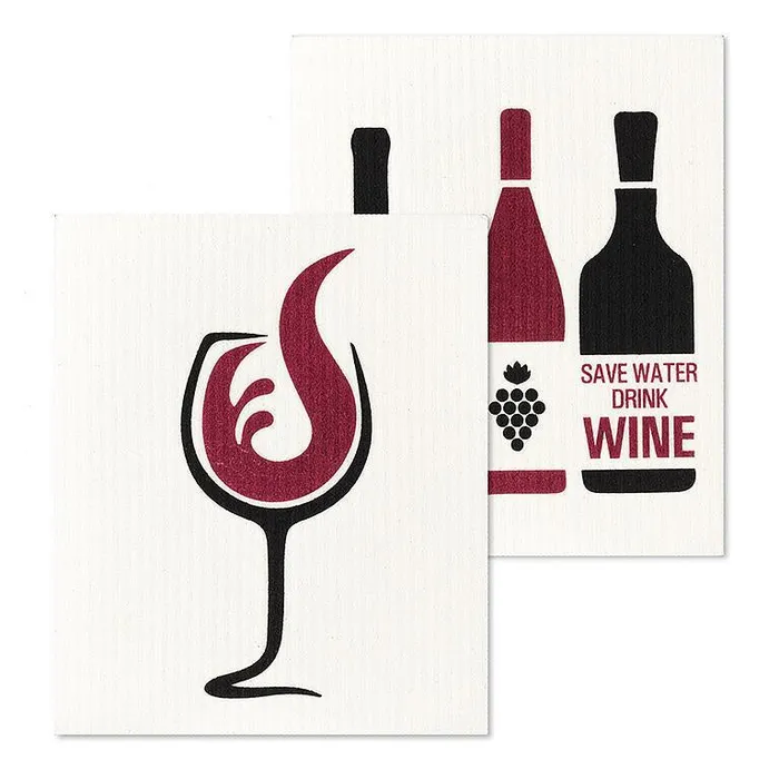 Abbott Earrings Wine Bottles Dishcloths Set2