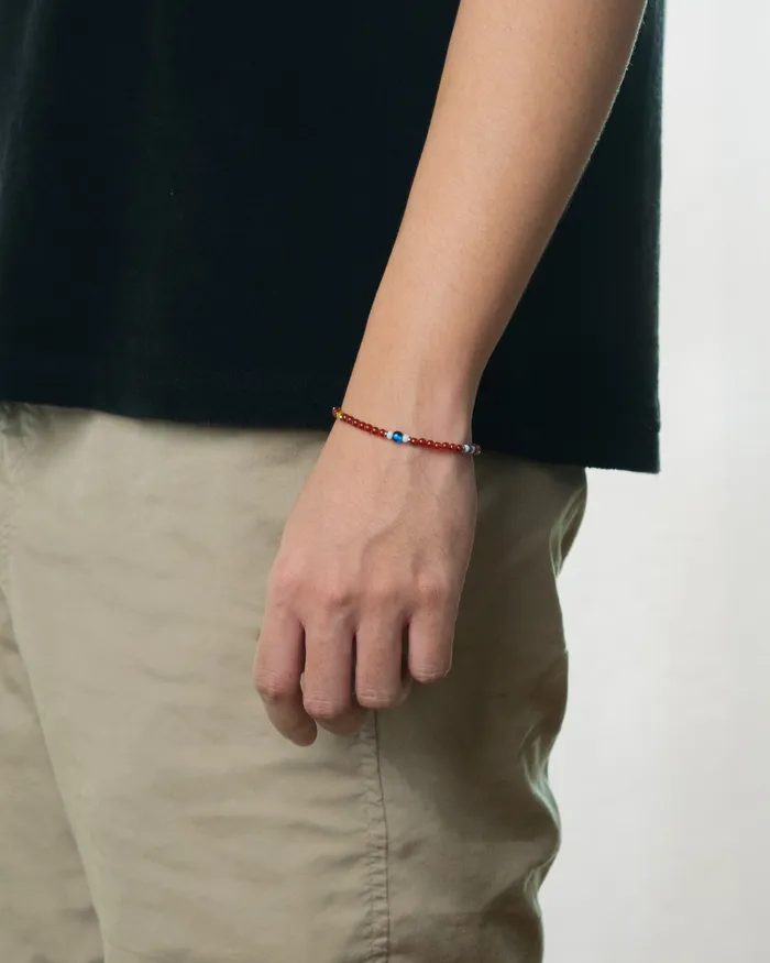 Akari Red Agate Beaded Bracelet CUN Bracelets