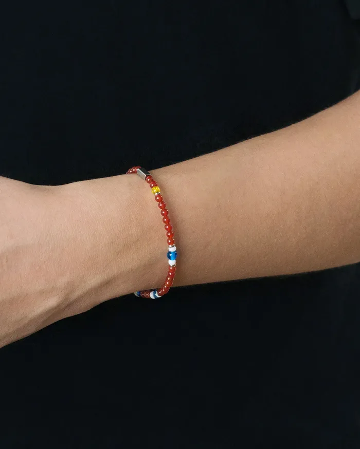 Akari Red Agate Beaded Bracelet CUN Bracelets