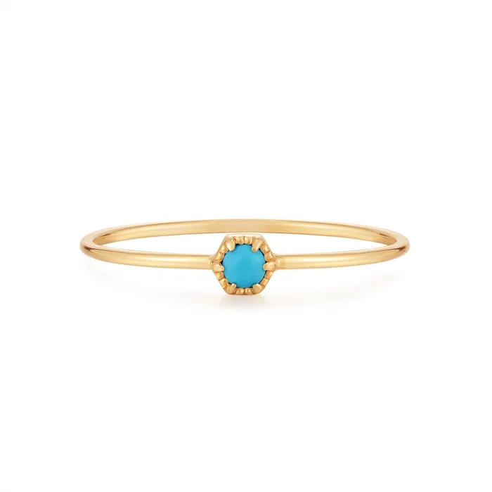 AMINA Turquoise Solitaire Ring AURELIE GI Rings