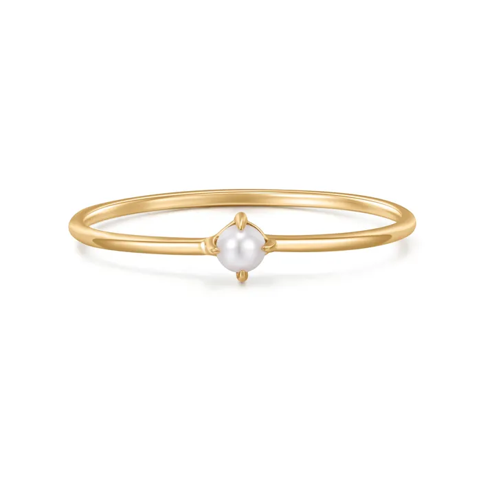 AURELIE GI Rings FANTASIA White Pearl Stacker Ring