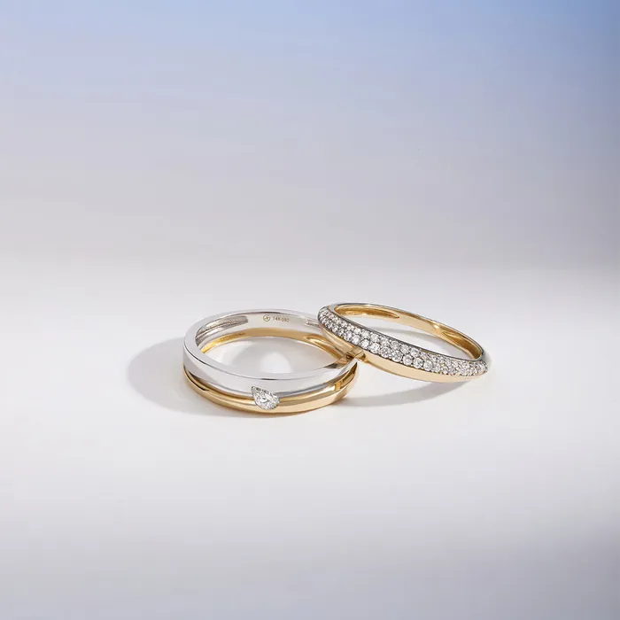 AURELIE GI Rings GILEA TwoTone Pave LGD Ring