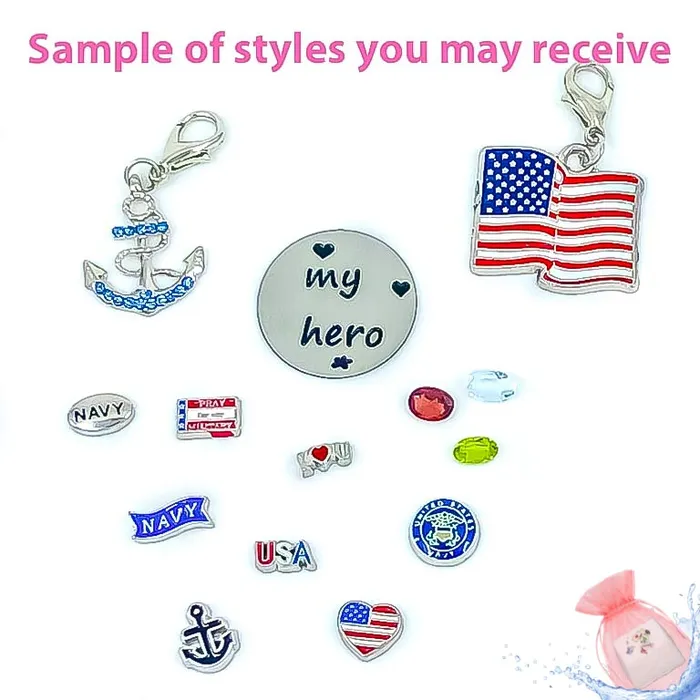 BATH0004NAVY Charm Necklaces Charm Drop Navy