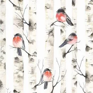 Bird on Branch Luncheon Napkins Attitudes Import Earrings