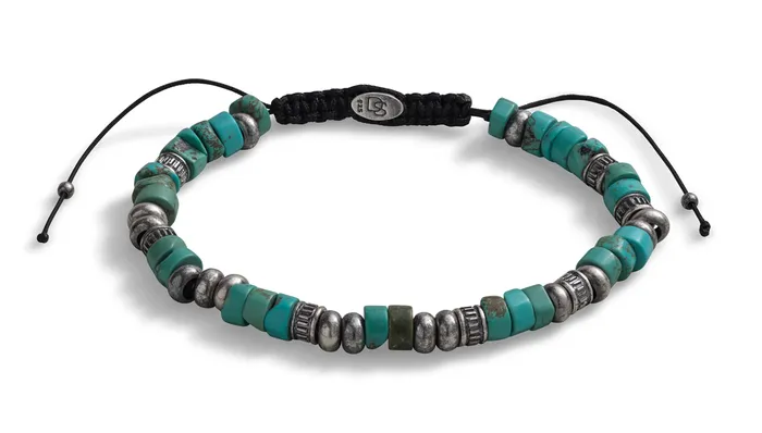 Bracelets Degs Sal Turquoise Sterling Silver Beaded Bracelet