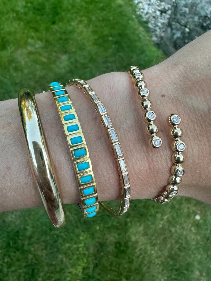 Bracelets Rachel Reid Gold Domed Bangle