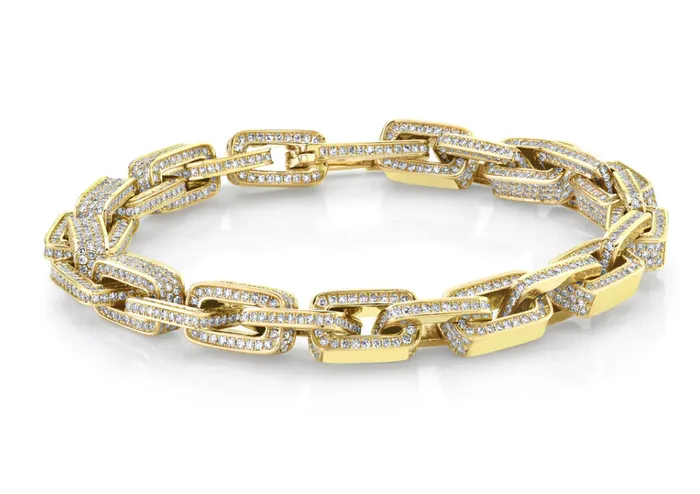 Bracelets Shay Fine Jewelry PAVE DECO LINK BRACELET