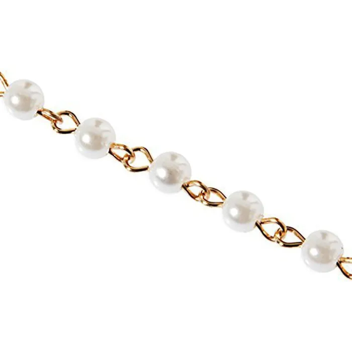 Bracelets Yellow Chimes Stylish Golden Pearl Ring Strand Bracelets for Girls and Women Yellow Chimes