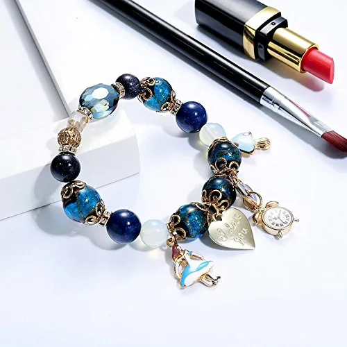 Bracelets Yellow Chimes Yellow Chimes Love Charm LampGlass SeenThrough Bracelet for Women and Girls