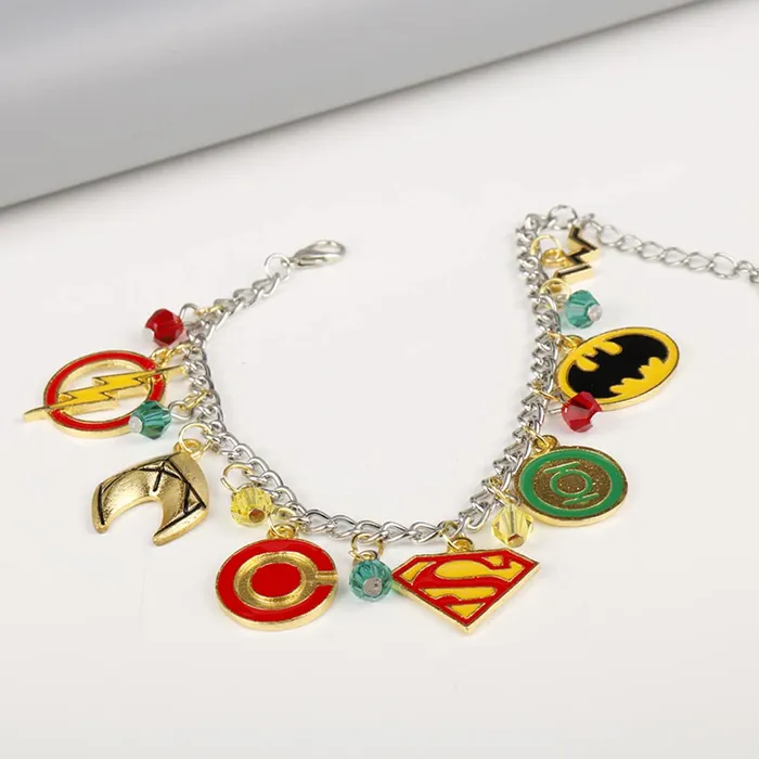 Bracelets Yellow Chimes Yellow Chimes Silver Toned Harry Potter Merchandise Warner Bros Super Heros Charm Multicolor Bracelet for Girls and Women M YCFJBR13HEROSMC