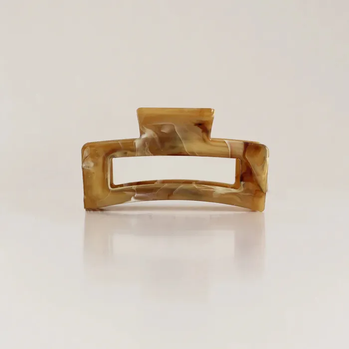 Candlewick Gift Shop Rings Open Shape Hair Clip Taupe