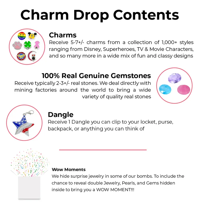 Charm Necklaces BATH0004PRIDE Charm Drop Gay Pride
