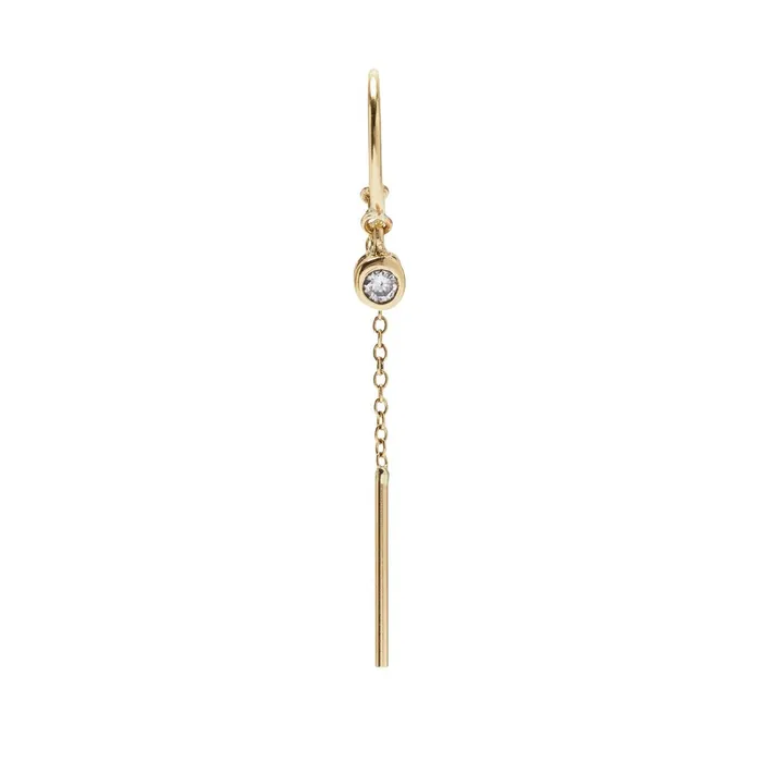 Classic Threader in Gold With Diamond Scosha Earrings