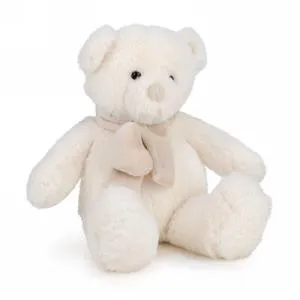 Cream Plush Bear wHeart Attitudes Import Necklaces
