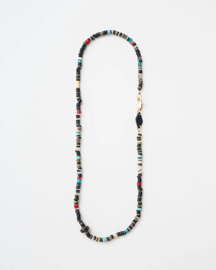 CUN Necklaces Gara Black Lip Heishi Beaded Necklace