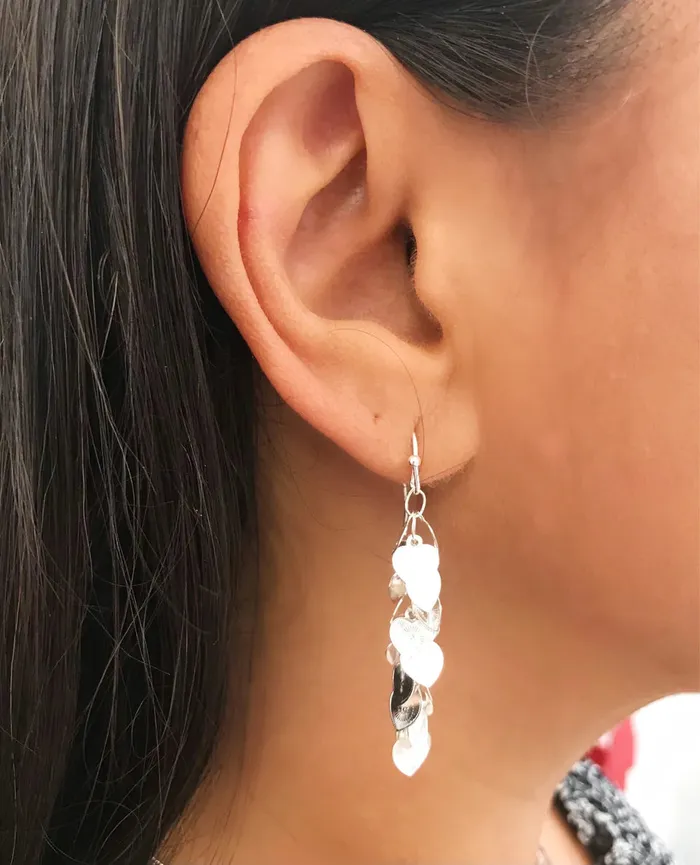 Dangling Earrings Shimmering Hearts Silver Candlewick Gift Shop Earrings Dangling Earrings Shimmering Hearts Silver Candlewick Gift Shop Earrings