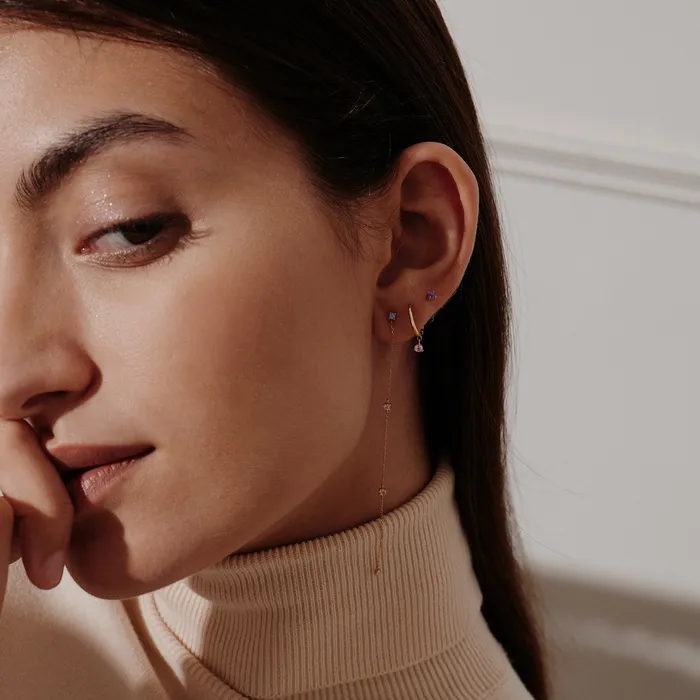 Earrings AURELIE GI BLOSSOM Morganite Single Stud Earring