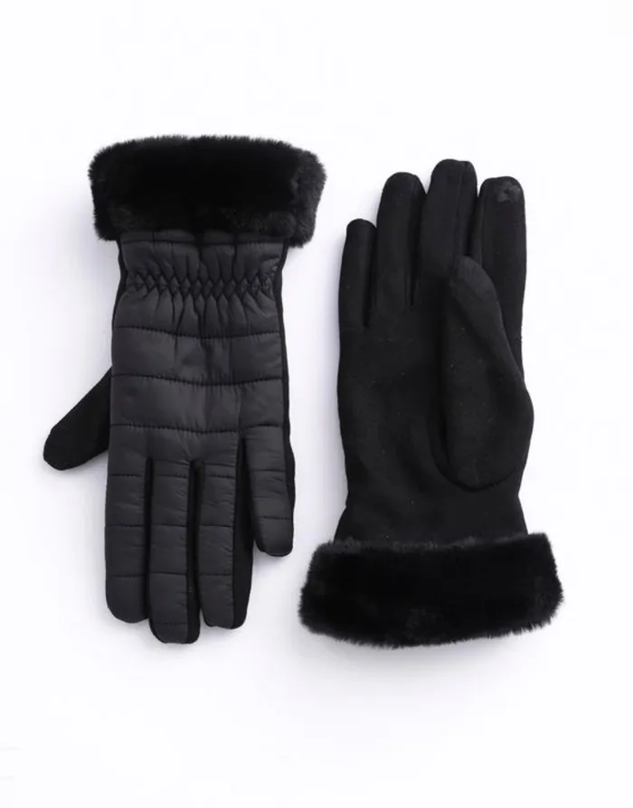 Earrings Candlewick Gift Shop Black Glove Fur Cuff