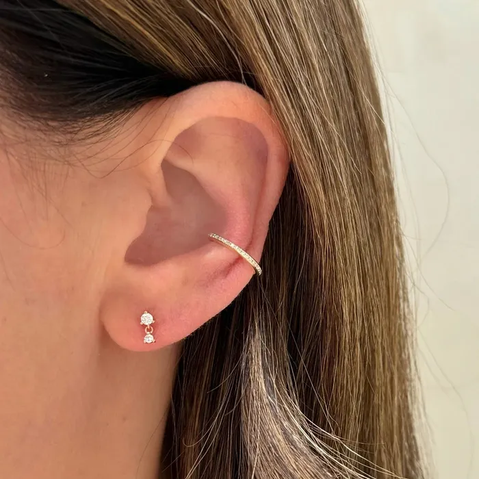 Earrings ef collection Diamond Ear Cuff