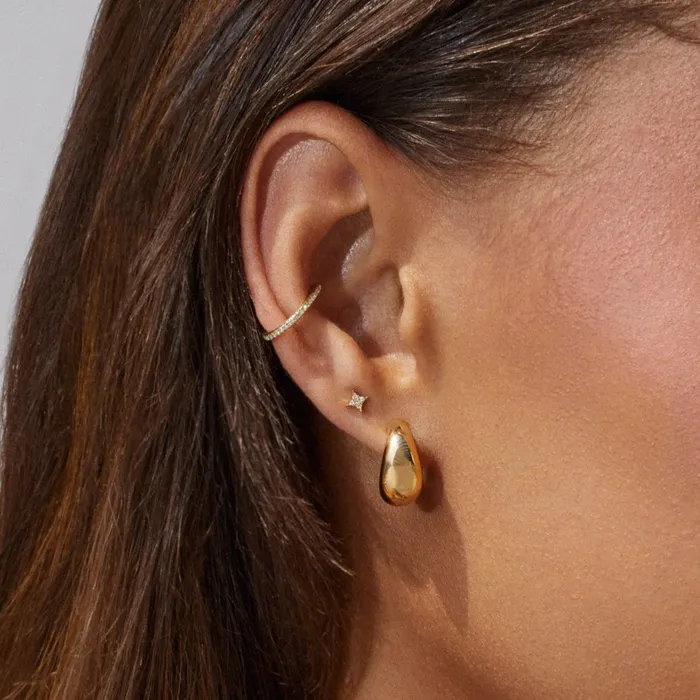 Earrings ef collection Diamond Ear Cuff
