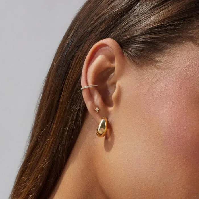 Earrings ef collection Diamond Ear Cuff