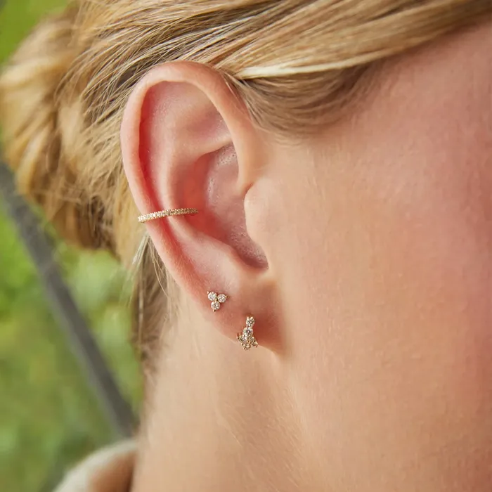 Earrings ef collection Diamond Ear Cuff