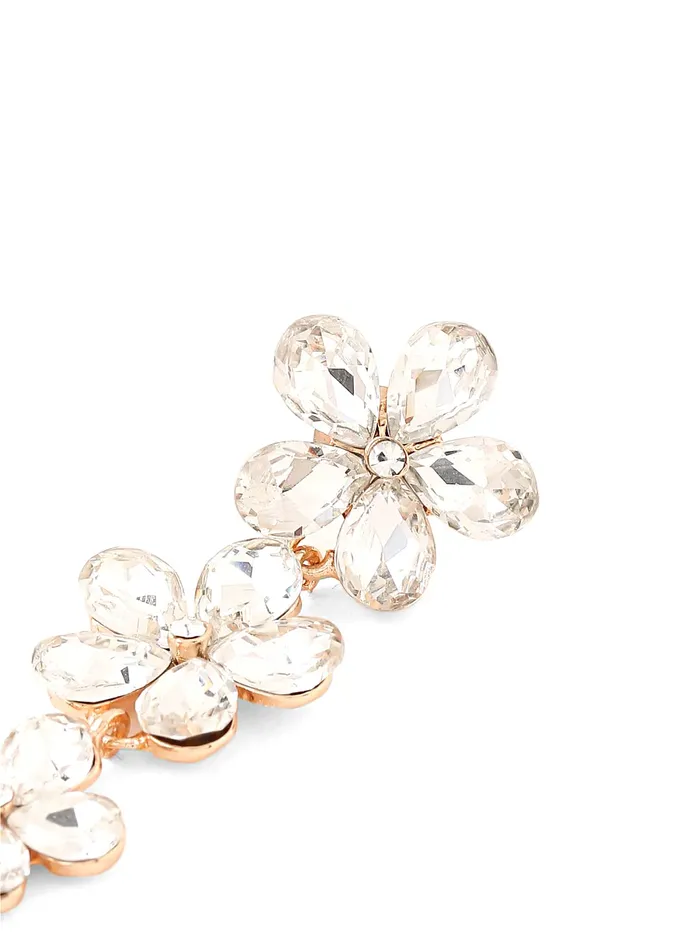 Earrings Kairangi Kairangi Earrings for Women Fashion Dangler Elegant Sparkling Crystal Floral Shaped Long Danglers Earrings for Women and Girls