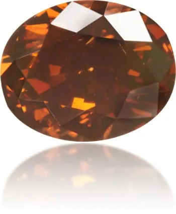 Earrings Langerman Diamonds Natural Brown Diamond Oval 043 ct Polished
