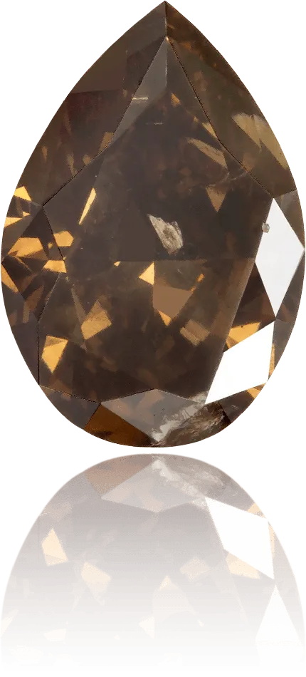 Earrings Langerman Diamonds Natural Brown Diamond Pear Shape 138 ct Polished