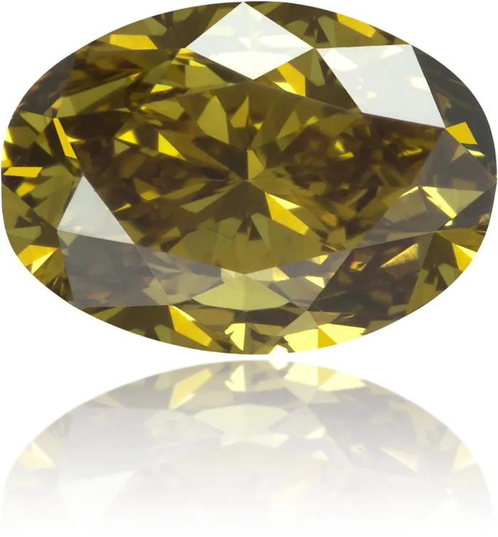 Earrings Langerman Diamonds Natural Green Diamond Oval 106 ct Polished