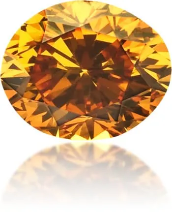 Earrings Langerman Diamonds Natural Orange Diamond Oval 021 ct Polished