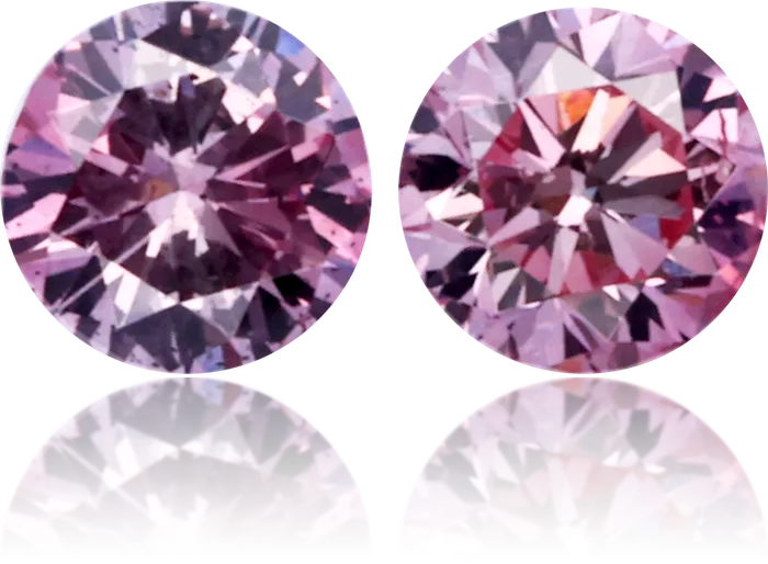 Earrings Langerman Diamonds Natural Purple Diamond Round 023 ct set