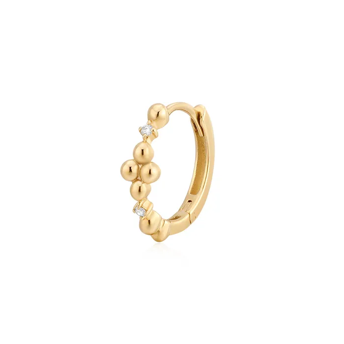 Earrings LAYLA Lab Grown Diamond Beaded Huggie Hoop AURELIE GI