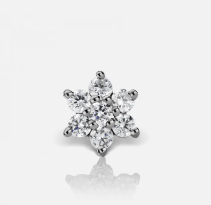 Earrings Maria Tash 45mm Diamond Flower Threaded Stud Earrings Maria Tash 45mm Diamond Flower Threaded Stud
