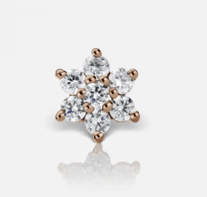 Earrings Maria Tash 45mm Diamond Flower Threaded Stud Earrings Maria Tash 45mm Diamond Flower Threaded Stud