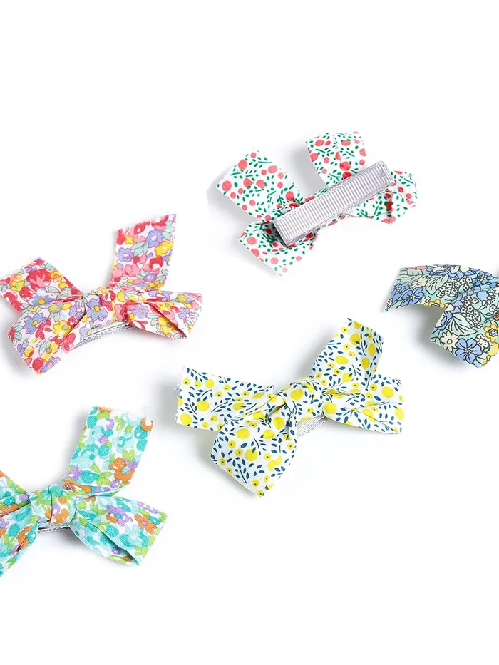 Earrings Melbees by Yellow Chimes Combo of 13 pcs with 5 PCs Printed Bow Hair Clips Ribbon Hair Clips and 8 Pcs Hair Snap Clips Hair Accessories for Kids Girls MultiColor Meduim YCHACLKD003MC Yellow Chimes