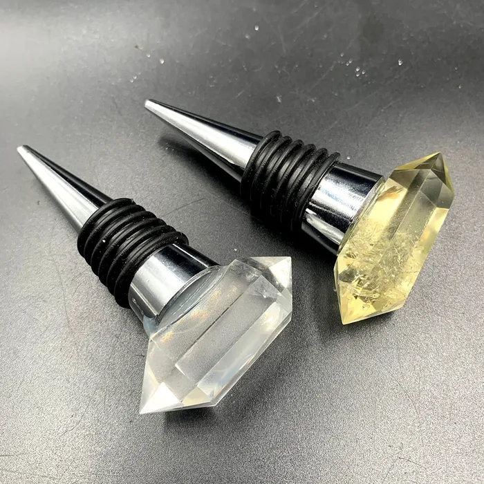 Earrings metamorphidi Double Terminated Crystal Wine Stopper