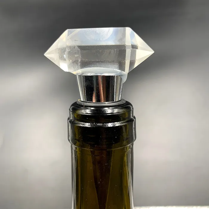 Earrings metamorphidi Double Terminated Crystal Wine Stopper