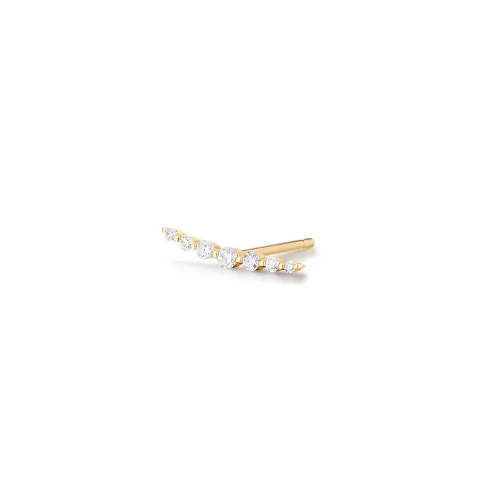 Earrings MONICA Single Diamond Bar Stud AURELIE GI