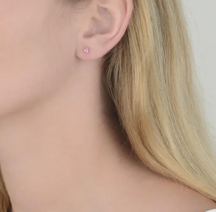 Earrings Pink Sapphire Studs Yvonne Leon
