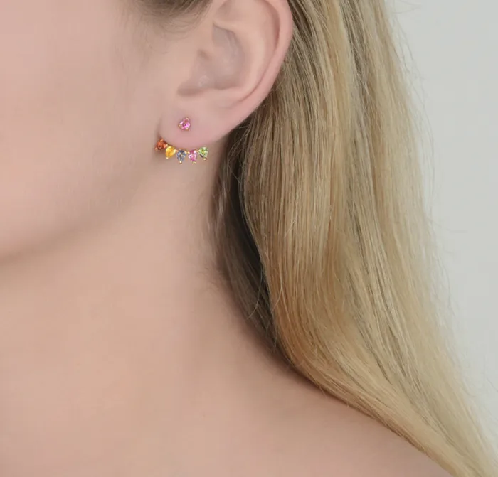 Earrings Pink Sapphire Studs Yvonne Leon