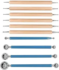 Earrings Resin Art Hub 9 Piece Ball and Wooden Dotting Tool Set for Art