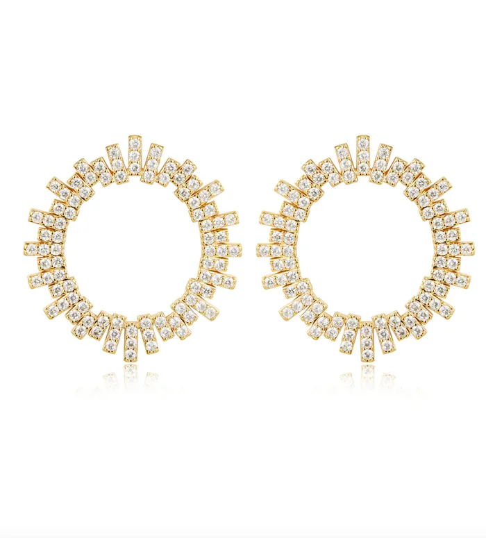 Earrings THE PAVE RAY EARRINGS GOLD LUV AJ
