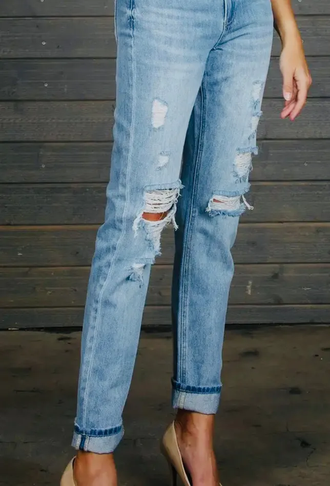 Earrings Vanilla Monkey High Rise Straight Jeans