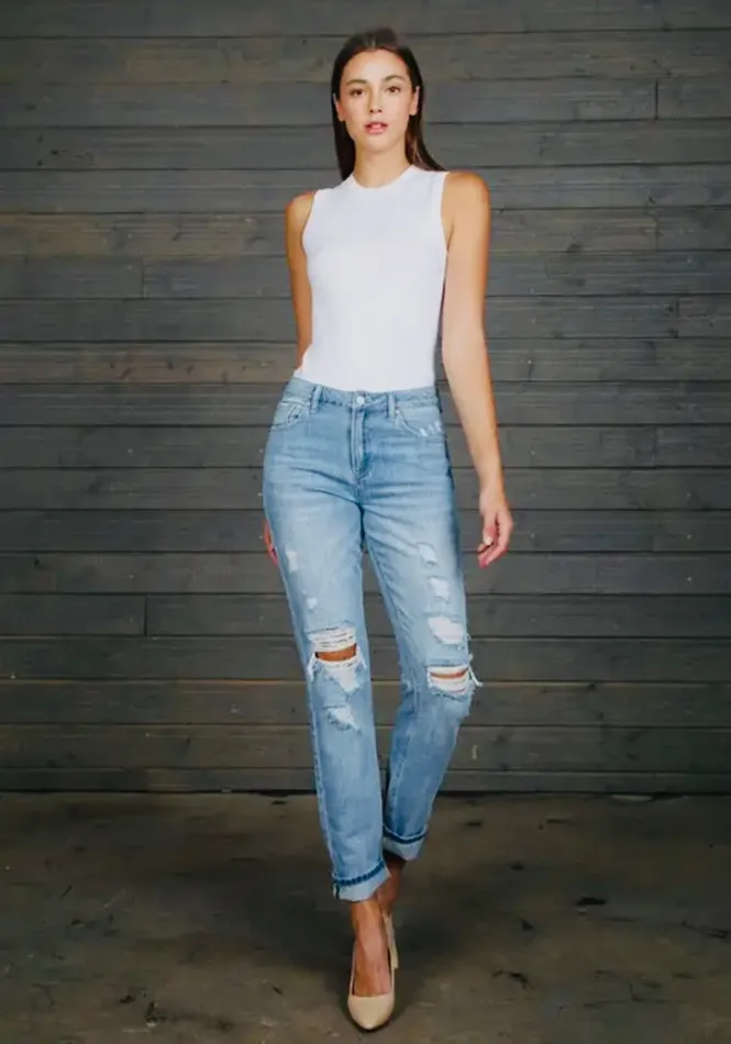 Earrings Vanilla Monkey High Rise Straight Jeans