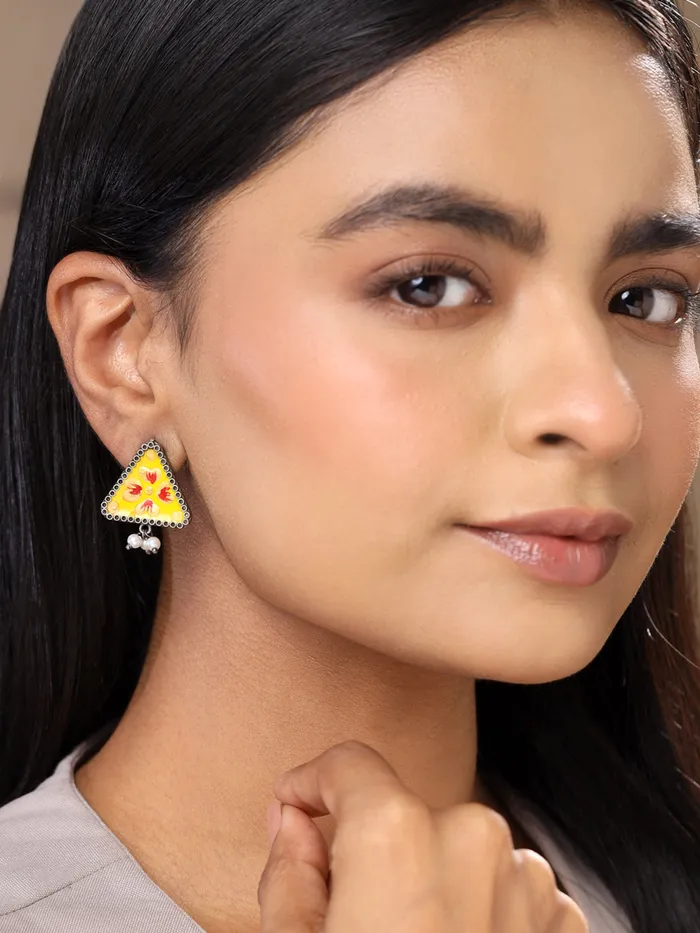 Earrings Yellow Chimes Combo of 2 Pairs Traditional Meenakari Stud Earrings Gift for Women Girls Multicolor