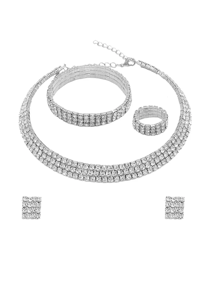 Earrings Yellow Chimes Crystal Jewellery Set for Women Crystal Jewelry Set Silver Plated Choker Necklace Set with Earrings for Women and Girls Design 16 Yellow Chimes Earrings Yellow Chimes Crystal Jewellery Set for Women Crystal Jewelry Set Silver Plated Choker Necklace Set with Earrings for Women and Girls Design 16 Yellow Chimes