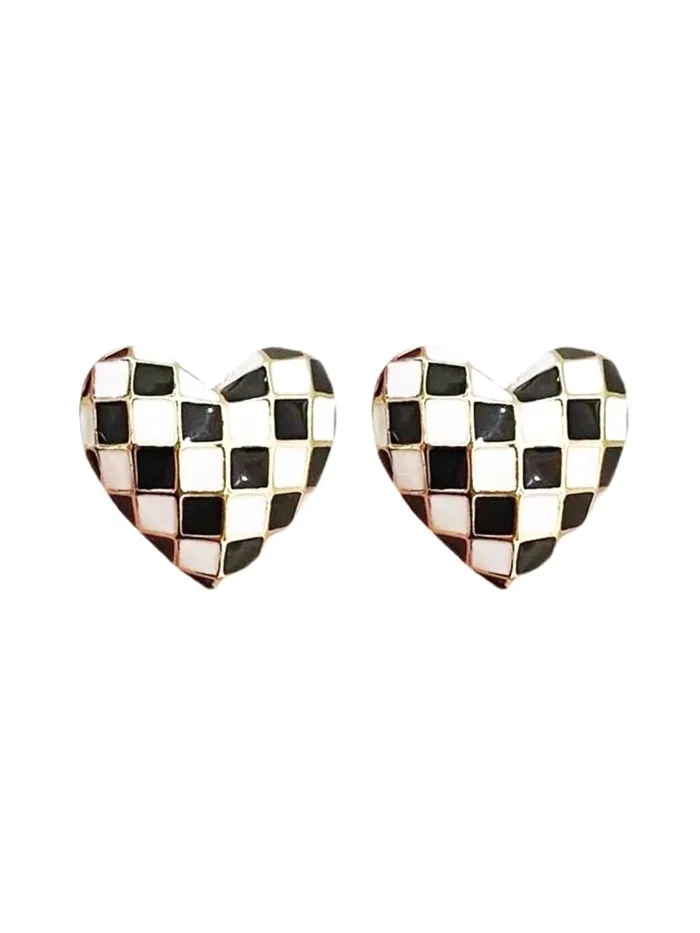 Earrings Yellow Chimes Earrings For Women Black and White Heart Shaped Stud Earrings For Women and Girls Yellow Chimes Earrings Yellow Chimes Earrings For Women Black and White Heart Shaped Stud Earrings For Women and Girls Yellow Chimes